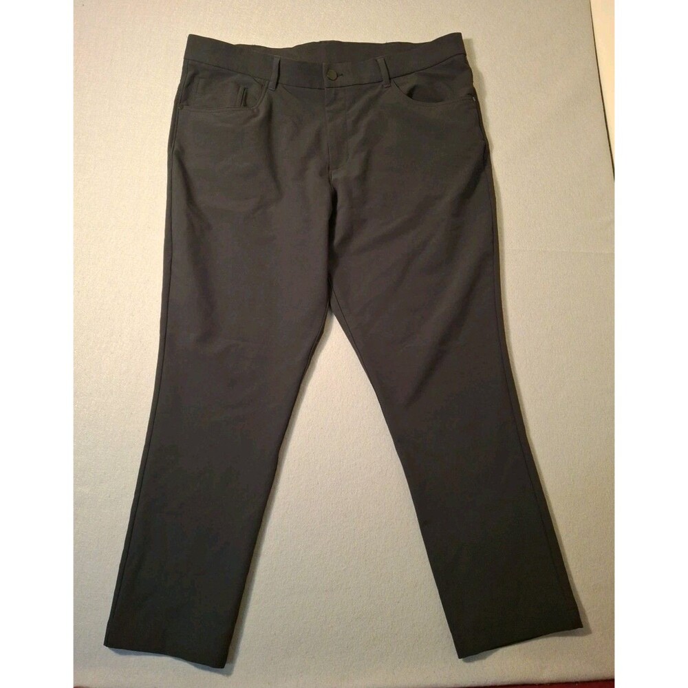 Panama Jack Pants Men's 40x30 Black Performance Stretch Straight Leg Flat Euc